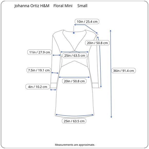 Johanna Ortiz x H&M Floral Print Silky Dolman Sleeve Mini Dress Small Green - Picture 14 of 15